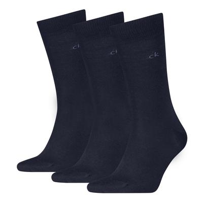 Socken CALVIN KLEIN "CK MEN SOCK", Herren, Gr. 39-42, schwarz (navy), Baumwollmischung, normal, Socken Socken, uni, Cotton-Mix, breiter Bund