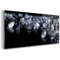 GLASBILD 120x60 cm Edelsteine