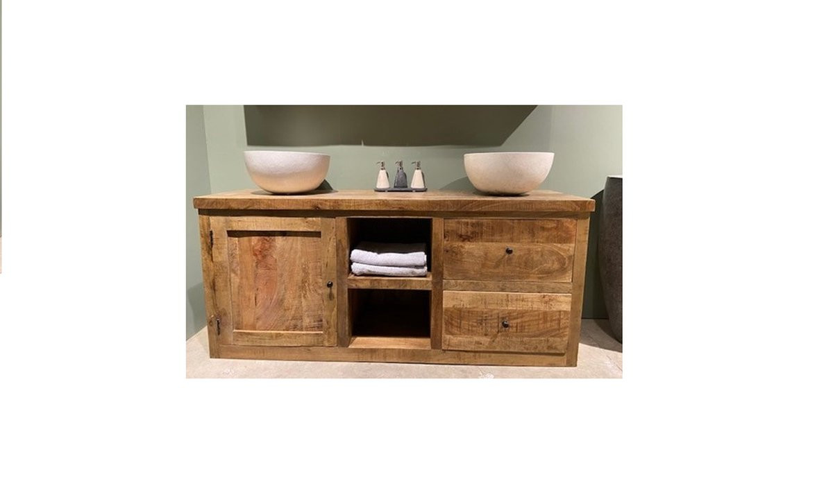 Badkamer Dressoir van Mangohout - Bruin - 180 cm