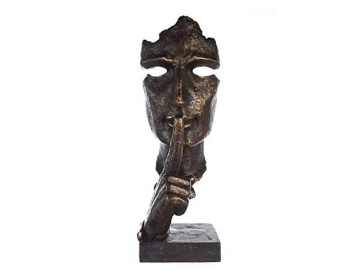 Casablanca Statue Silence\, Résine Bronze 39 cm Une pièce pleine de caractère pour l'intérieur. Elle trouve facilement sa place au salon en chambre ou au bureau.