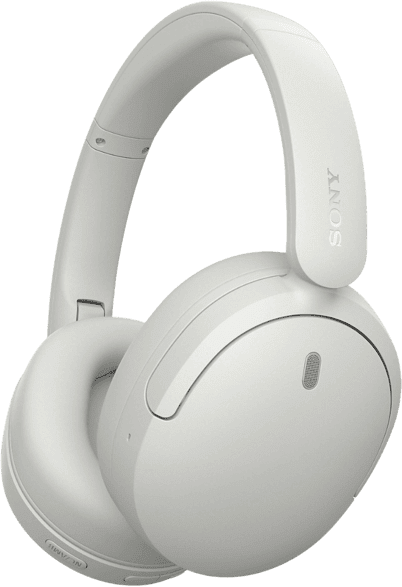Auriculares inalámbricos - Sony WH-CH735NW, Noise Cancelling, 75h, Carga Rápida, Plegable, Bluetooth, Llamadas nítidas con IA, Blanco