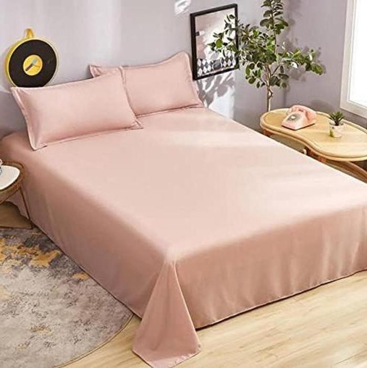 Bruin Plat Laken - Zacht en Ademend - 230 x 250 cm