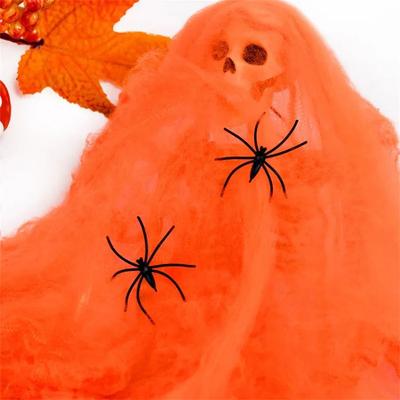 Uplift Picks Realistic White Cobweb Halloween Party Decor orange