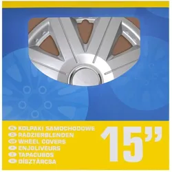 ProPlus, Radkappen, Radblenden-Set Cosmos 15 Zoll 4 Stück im Displaykarton (4 Stk., 15")