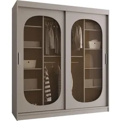 SCHWEBETÜRENSCHRANK Bahrajn 180 mit Schubladen