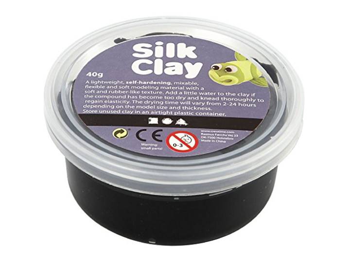 Creativ 100263 40 g Zijde Klei, Zwart
