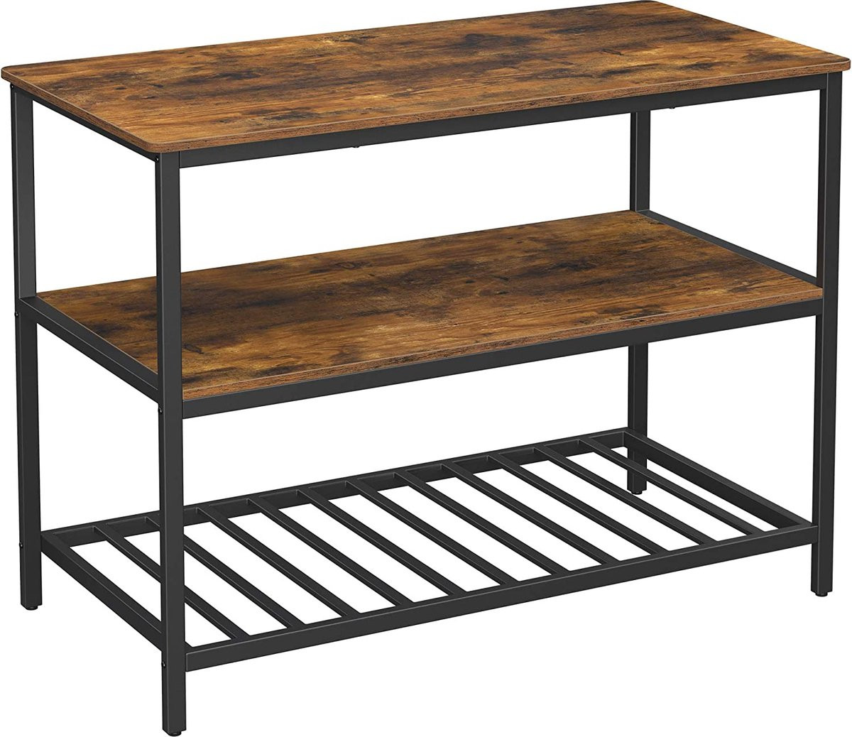 Vasagle Keukeneiland - Bruin/Zwart - B: 120 cm, D: 60 cm, H: 90 cm
