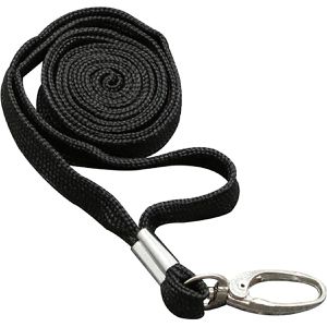 Sprintis Schlüsselband HTXX000026, schwarz, Textil, Karabiner, 45cm, 50 Stück