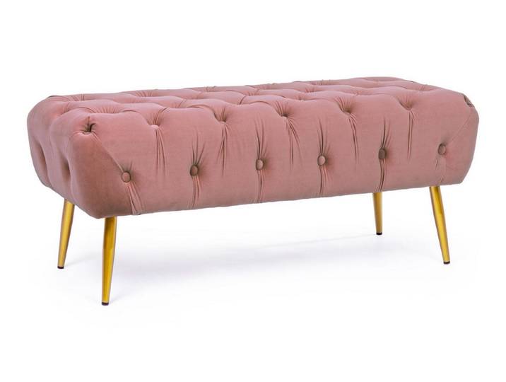 Feeling4Home Sitzbank Giacinta aus Samt, Rosa