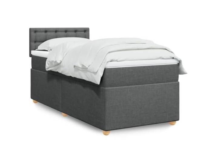 RJPLMFV Lattenrost mit Matratze, 90 x 200 cm, Dunkelgrau Individuelle Taschenfedern, abnehmbarer Bezug, waschbar, atmungsaktives Polyestergewebe
