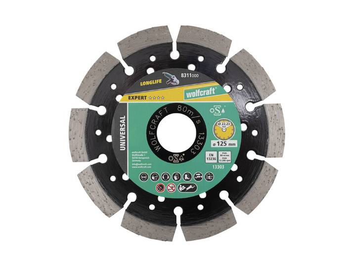 wolfcraft Diamant-Trennscheibe PRO Laser Universal, ø125mm