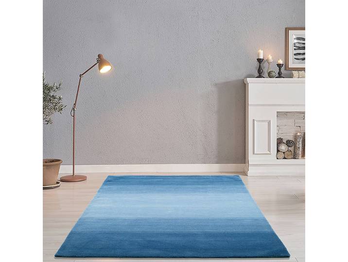 Tapis en laine Comfort Ombre Bleu/Bleu 190 x 290cm Laine
