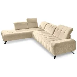 Segmüller Werkstätten Ecksofa Marlo01 Stoff Weiß