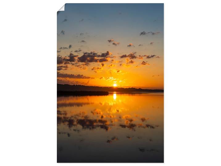 Wandbild ARTLAND Sonnenaufgang in Seedorf am Schaalsee , gelb (farbe bild(er): orange), B:20cm H:30cm, Bilder, Wandbild, als Alubild, Leinwandbild, Poster, Wandaufkleber in verschied. Grössen