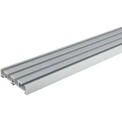 Vorhangschiene 4-läufig silber (B 210 cm) - silber - B 210 cm