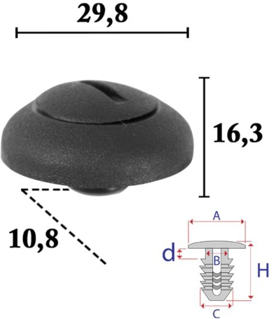 Polsterklammer ROMIX ROM C70675