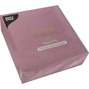 Papstar Servietten 37634, Royal Collection, 40 x 40 cm, 1/4-Falz, plum, 50 Stück