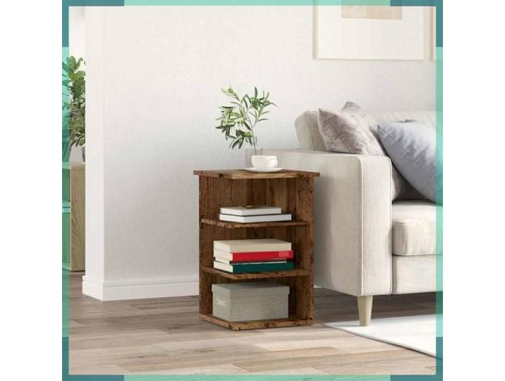 Buffet - 856490 - vieux bois - 35 x 35 x 55 cm - bois d'ingénierie et métal