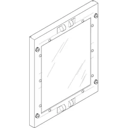 ABN FAS12N Abdeckplatte 250x300mm 1FB/2RE_Scheibe geschlossen mit Sichtscheibe