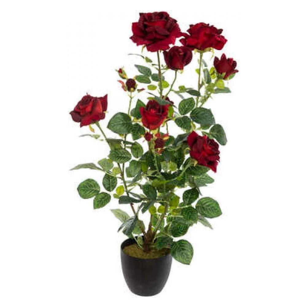 Atmosphera Sztuczna roślina w donicy KRZEW RÓŻY, 74 cm, biała (37999290)
