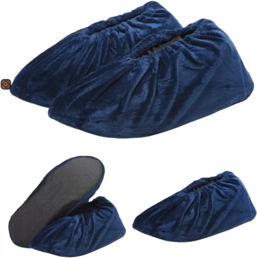 INF 5 Paires de Surchaussures d'Intérieur Antidérapantes Lavables (Taille 36-44) - Réutilisables & Protectrices Bleu