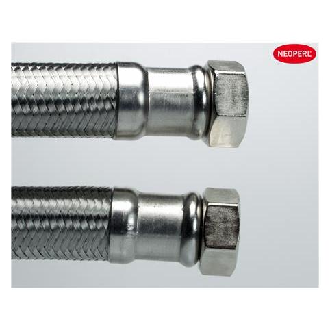 Csdk SL Kesselschlauch aus EPDM-Gummi mit rostfreiem Geflecht max. 70° (Spitze 90°) Messing-Überwurfmutter i (5708550680189)