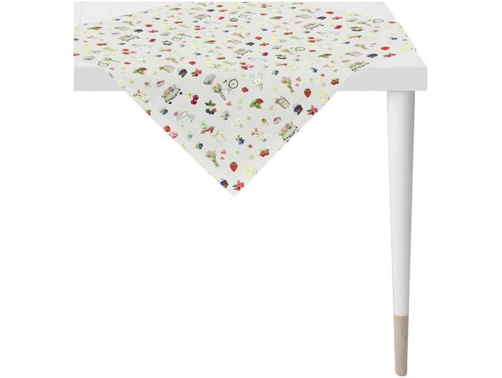 Mitteldecke APELT 6724 , grün, B:88cm L:88cm, Baumwolle, Polyester, Tischdecken, Mitteldecke