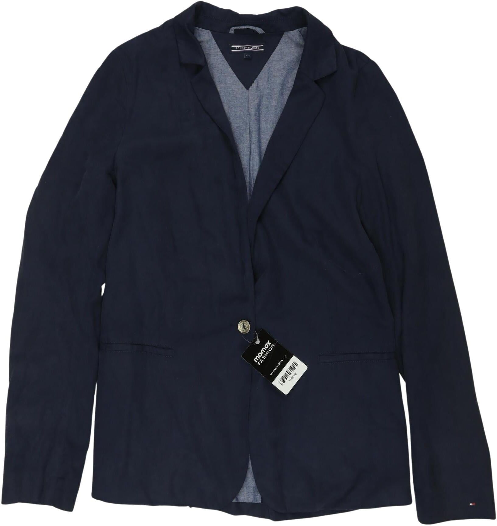 Tommy Hilfiger Mädchen Jacke oder Mantel, Marineblau, Gr. EU 176, Synthetik / Lyocell / Baumwolle - Second Hand