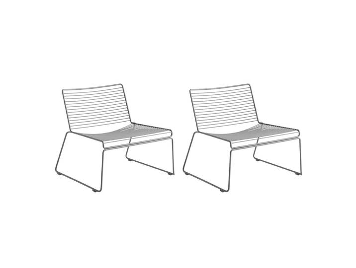 HAY - Hee Lounge Chair, asphalt grau (2er-Set)
