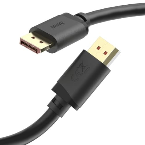 Hama DisplayPort-kabel 2.1, 16K, 80 Gbit/s, DP80, 2 m, zwart