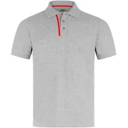 Audi Sport Poloshirt Herren Größe L grau melange - M