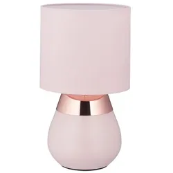 Relaxdays Nachttischlampe mit Touch Rosa
