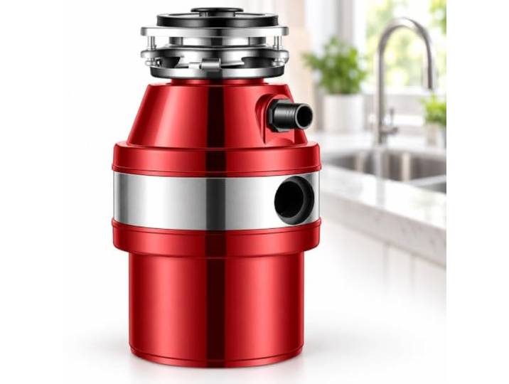Müllentsorgung, kontinuierliche Futtermittel Abfallentsorger, 560 W reiner Kupfermotor 4000 U/min 1400 ml for Küchenspüle(Red)