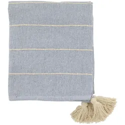 Chic Antique Aix Plaid aus Baumwolle und Garnüberschuss, 150 x 130 cm, sky blue