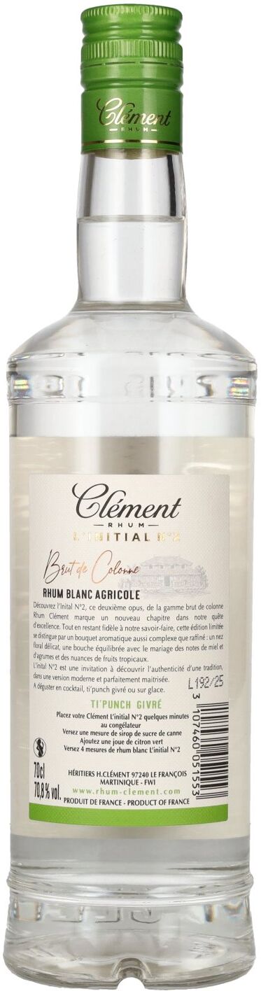 Clément Rhum L'Initial Agricole Blanc 70,8% Vol. 0,7l