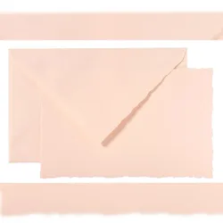 G.Lalo 2x Lalo, Schachtel Mode de Paris, 30 Karten 97x152 mm und 30 Umschläge 100x158 mm, mit Büttenrand - Rosa 92305L
