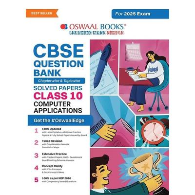 Oswaal CBSE Question Bank Class 10 Computer Applications, Chapterwise and Topicwise Solved Papers For Board Exams 2025, Taschenbuch von Oswaal
