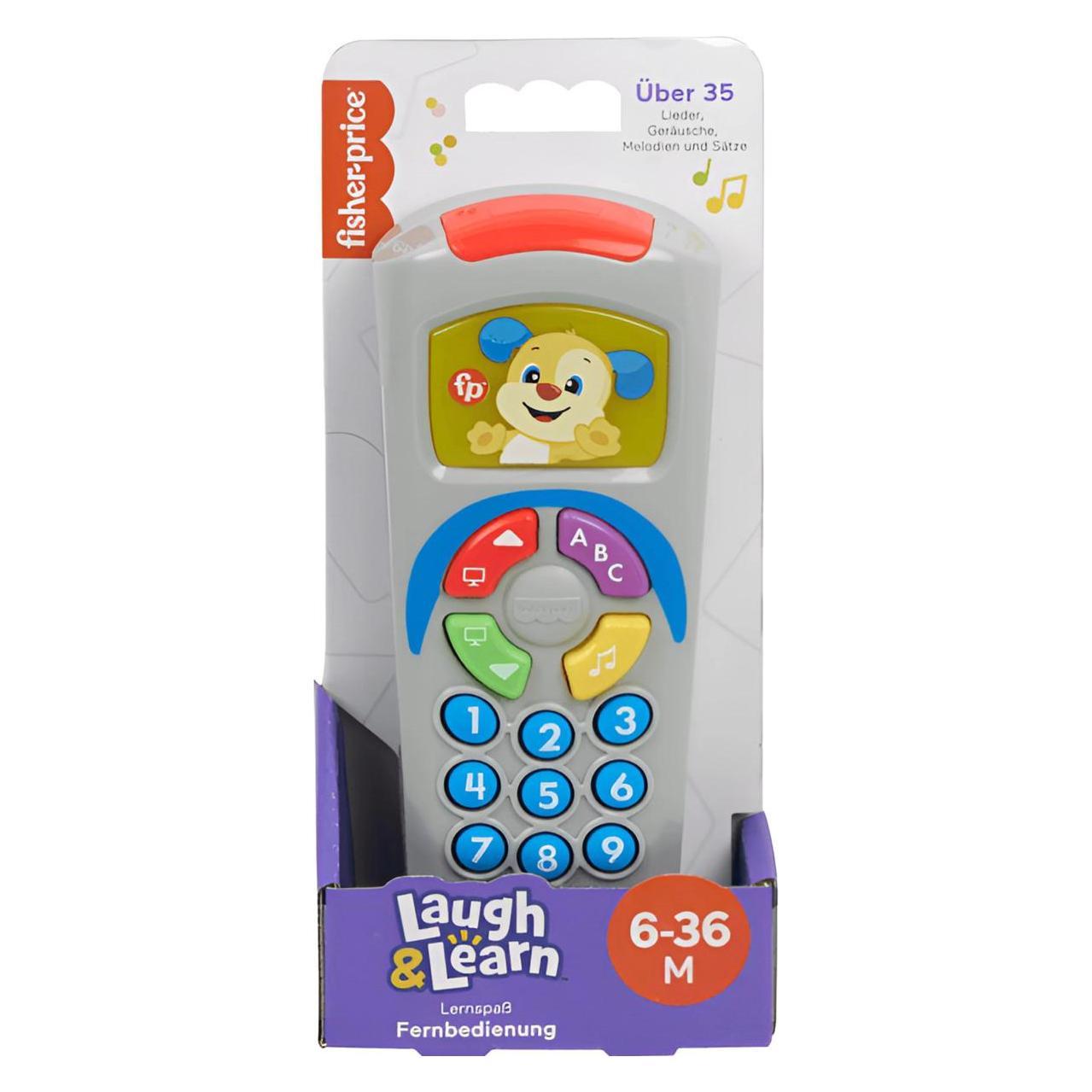 Fisher-Price Ferngesteuertes Lernspielzeug für Babys und Kleinkinder mit Musik und Lichtern (Deutsch, Schweizerdeutsch, 0.50 - 3 Jahre) (HXB88)