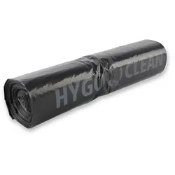 HYGOCLEAN Müllsäcke 240 Liter LDPE Schwarz 115x135 cm 40 my 90 Stück Müllsack Mülltüte Müllbeutel