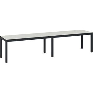 CP-Möbel Umkleidebank 8062-000, Sitzfläche Holz, 200 cm, grau / anthrazit
