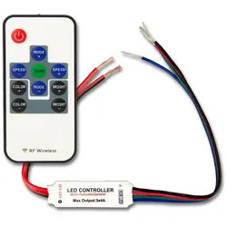 ISOLED LED Strip Mini RGB Funk-Fernbedienung für Farbe, Helligkeit und Szenen, 3 Kanal, 12-24V DC 3x2A ISO-113307