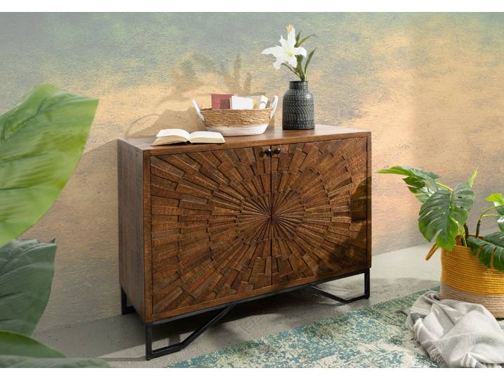 Kommode Mango 107x46x86 braun lackiert STILMÖBEL #115
