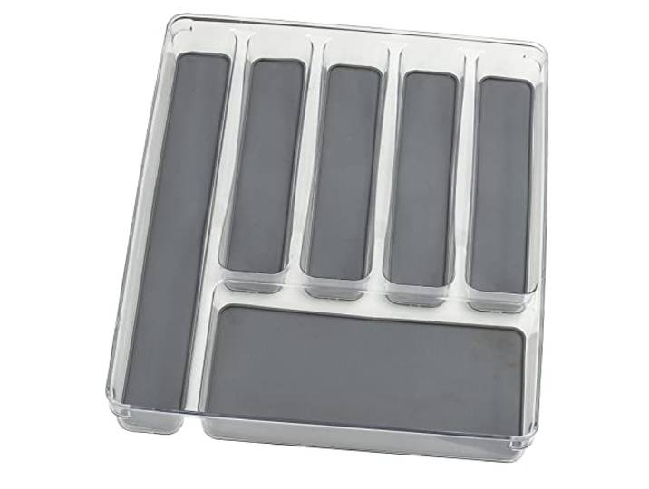 WENKO Besteckkasten 6 Fächer für jede handelsübliche Schublade geeignet Transparent