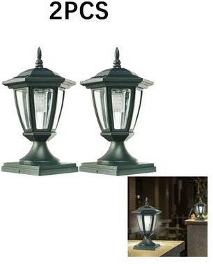 Uplifted Finds IP65 Solar Fence & Gate Post Lamp   High Brightness Waterproof Outdoor Security Light For Courtyards 2 Pcs