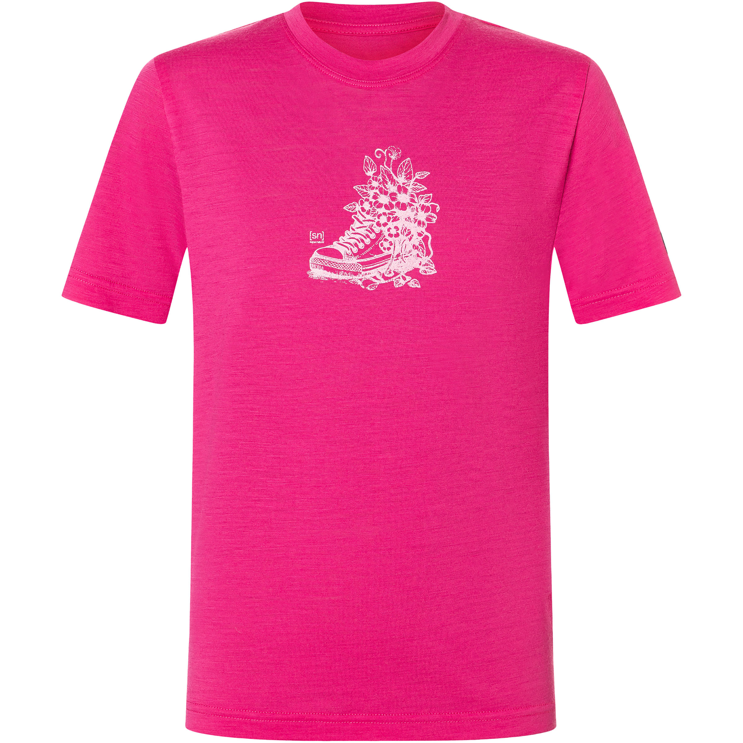 Super.Natural Flower Sneakers Kinder T-Shirts pink Größe 128 Lifestyle Hautfreundlich Merinowolle