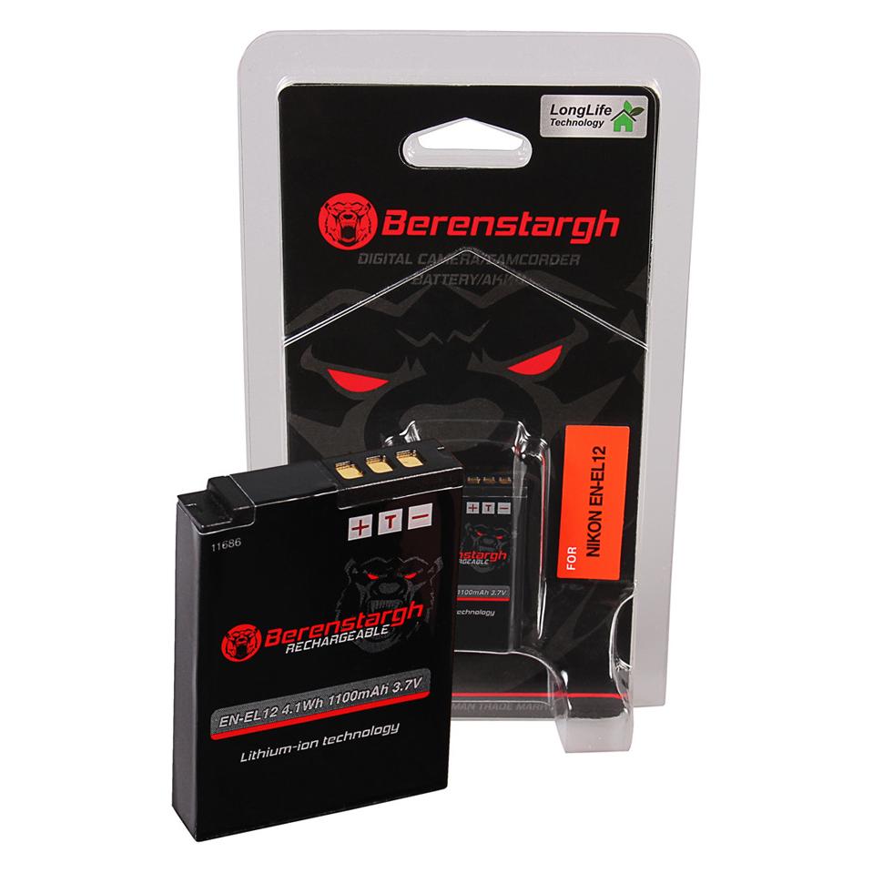 Berenstargh Akku f. Nikon EN-EL12 (Kamera Akku) (11686 1100mAh)