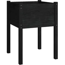 vidaXL Pflanzkübel Schwarz 50x50x70 cm Massivholz Kiefer