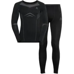 ODLO Herren Funktionswäsche-Set Fundamentals Performance Warm, Größe XXL in Schwarz Schwarz