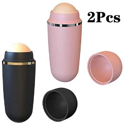 Inspired Finds Volcanic Oil Absorbing Face Roller For Instant Shine Control pink And Black