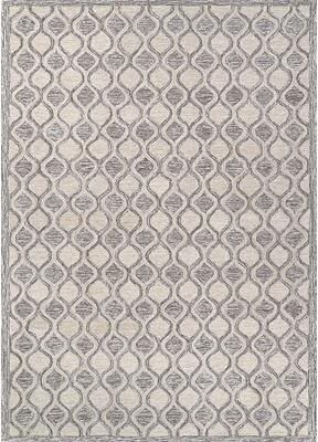 Dream Decor Rugs Handmade Terasia Geometric Sea Wool Area Rug